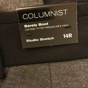 Express Columnist Barely Boot Low Rise Pants